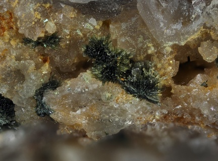 Dufrenite Quartz  - Les Montmins - Echassières - Allier