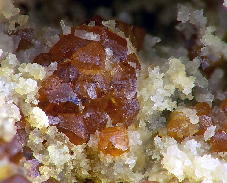 Sphalerite sur smithsonite - Pech Migé - Terroles - Aude